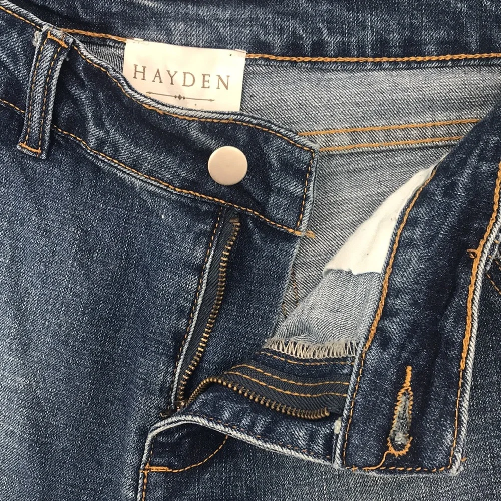 Hayden‎ Los Angeles Raw Fringe Hem Jean Capri Size Small - Picture 3 of 9